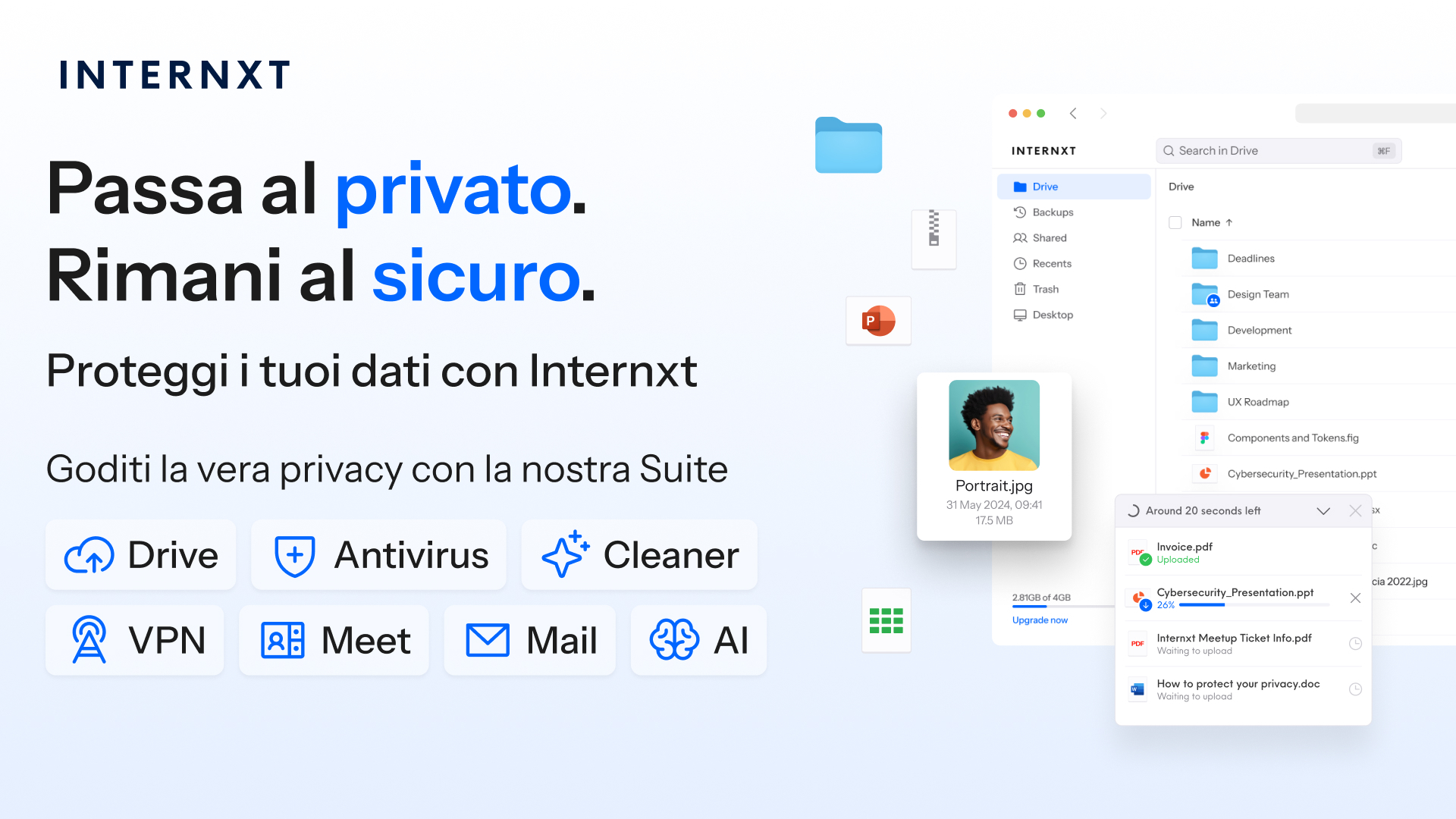 Internxt cloud privato