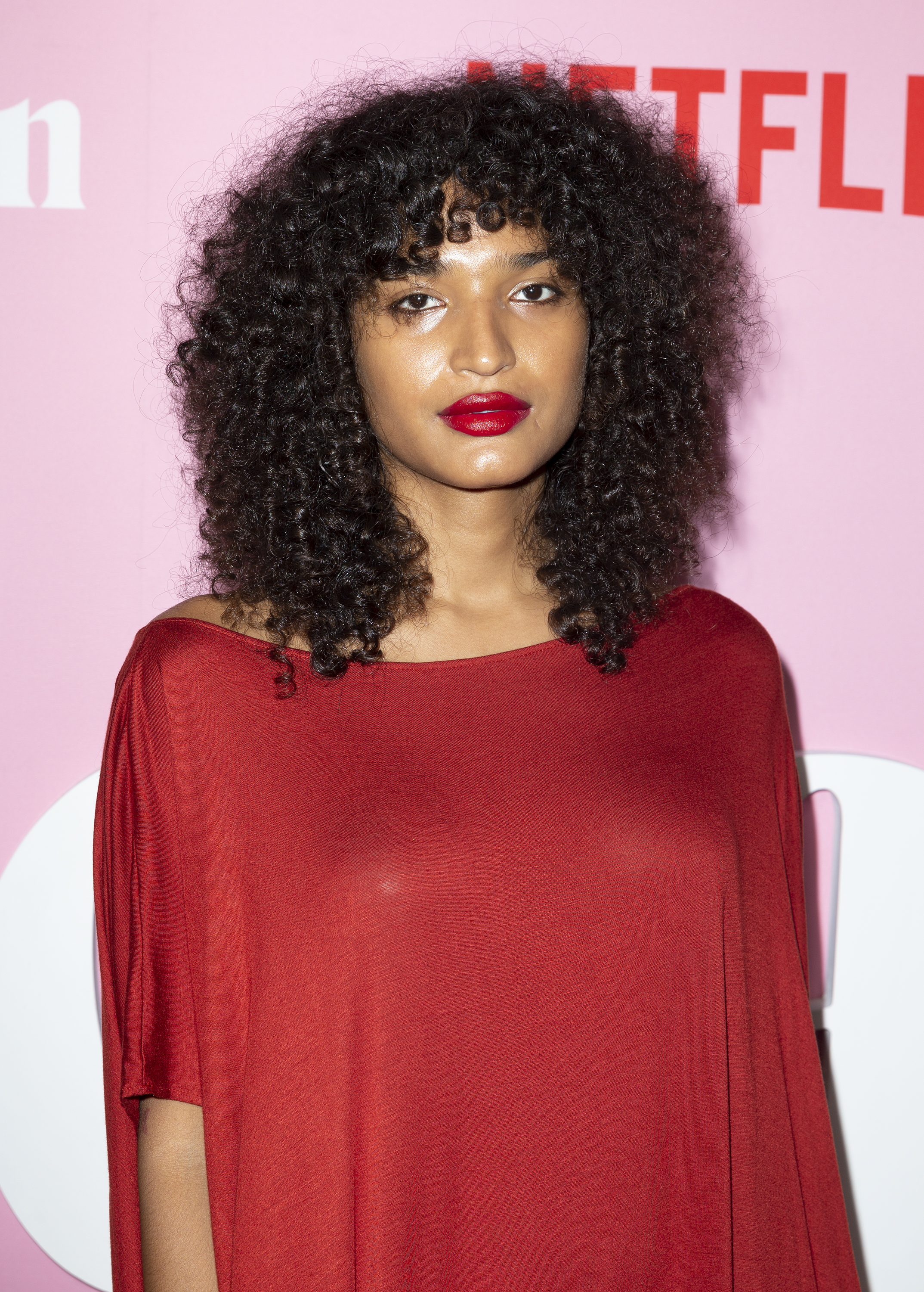 Indya Moore attends Netflix The Politician premiere at DGA Theater.