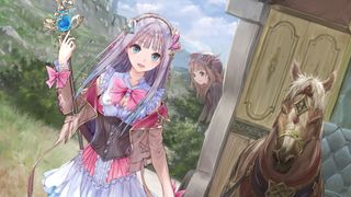 Original box art for Atelier Lulua: The Scion of Arland, which would be heavily cropped before release to minimize the visual presence of a cool horse.