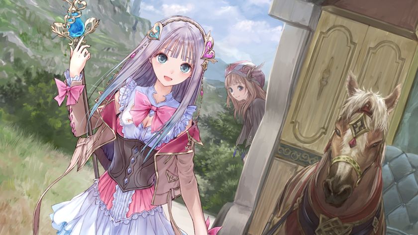 Original box art for Atelier Lulua: The Scion of Arland, which would be heavily cropped before release to minimize the visual presence of a cool horse.