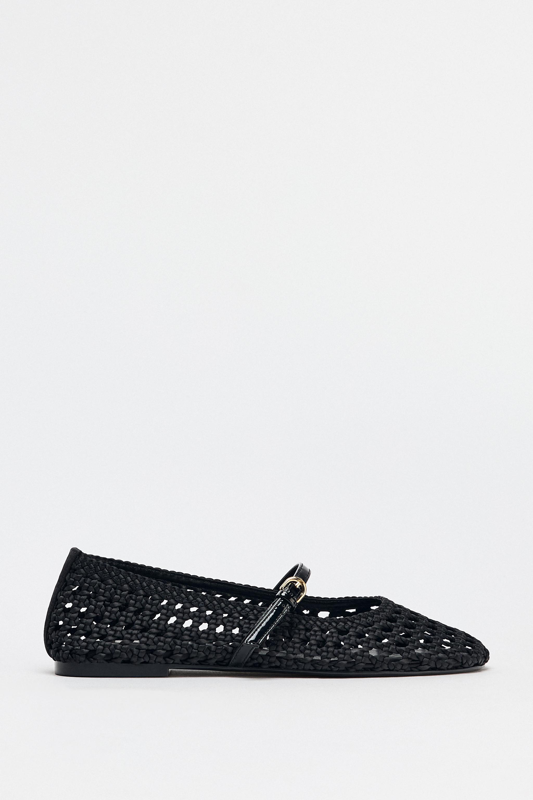ZARA Woven Strap Ballet Flat
