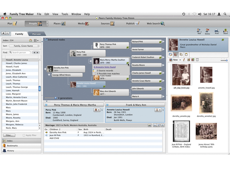 mac family tree software