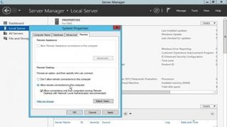 Remote server management screenshot