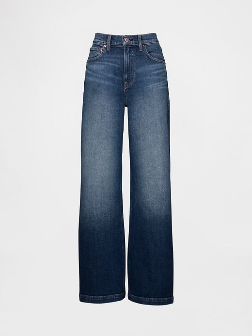 High Rise Stride Wide-Leg Jeans