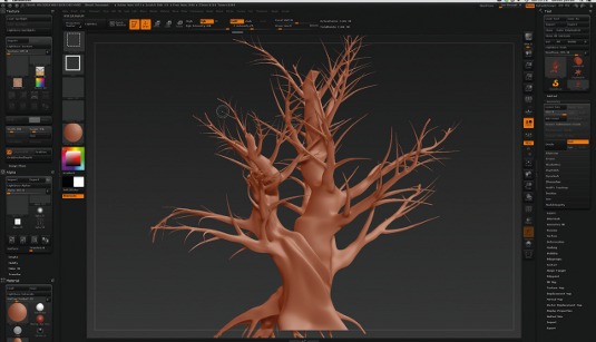 SpeedTree can export SDS cages so, for example, you can work on them in ZBrush
