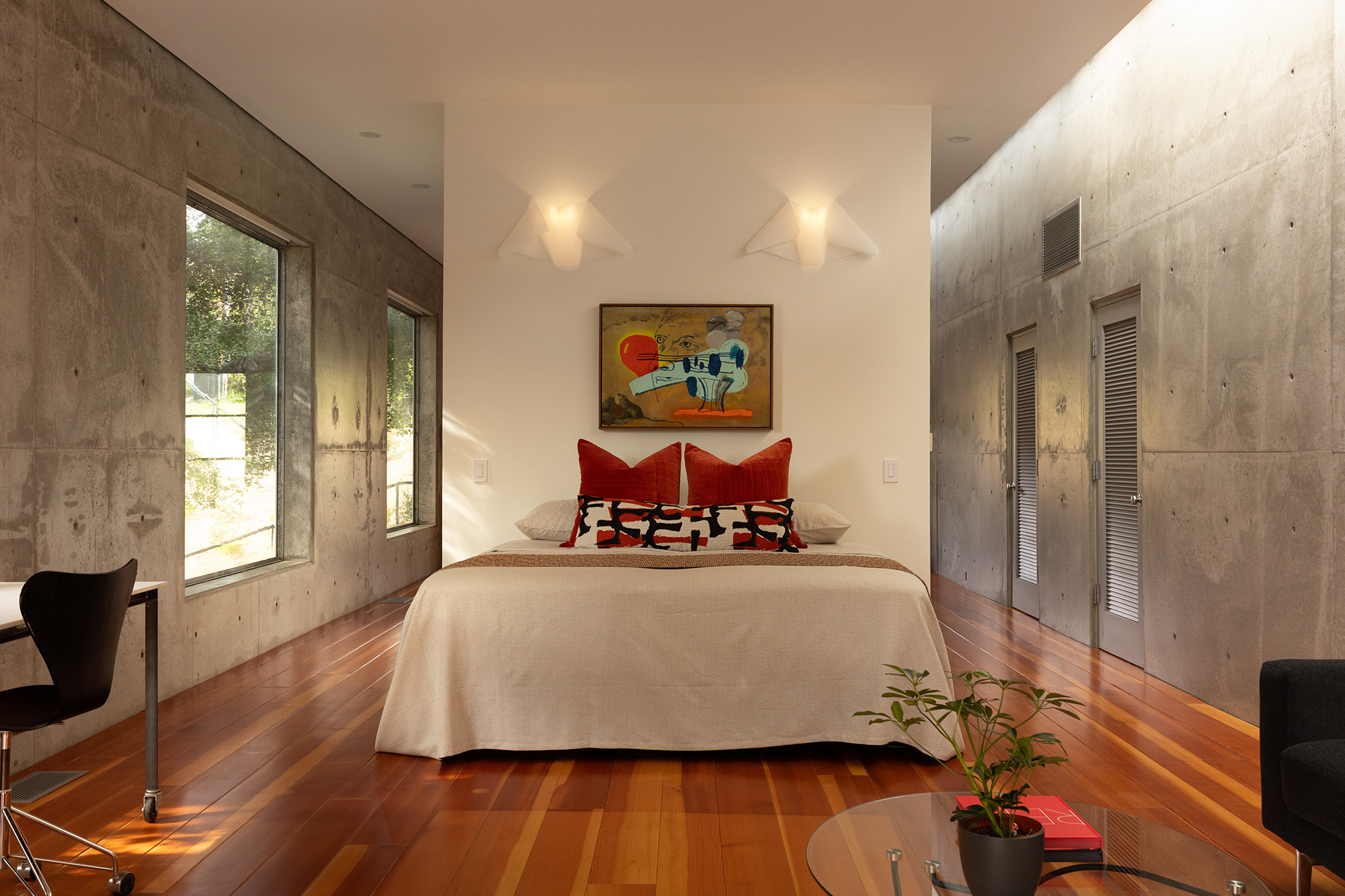 Sirmai-Peterson house, an early Frank Gehry design, with unusual volumes and sculptural composition