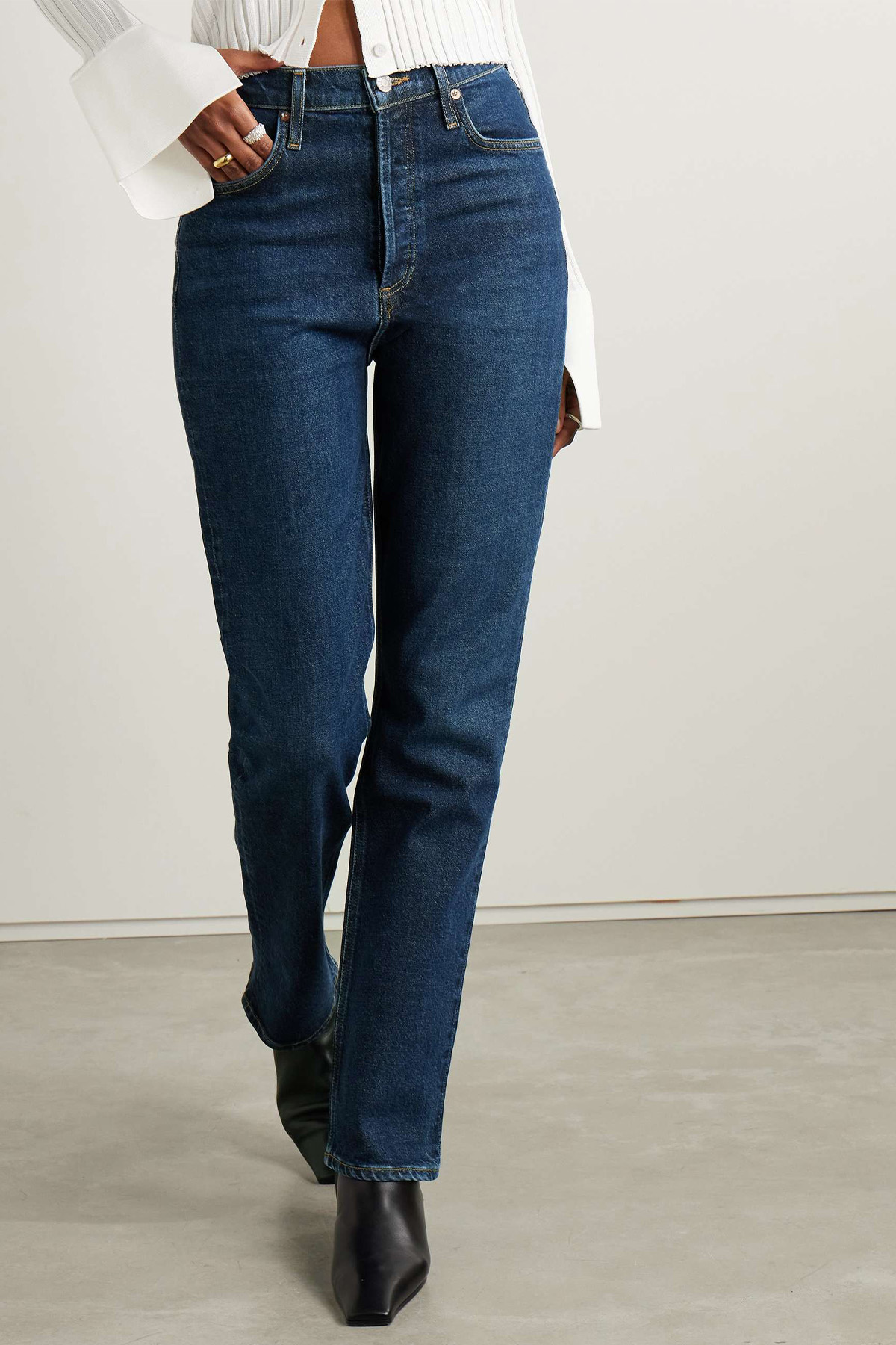AGOLDE + NET SUSTAIN Freya high-rise slim-leg organic jeans