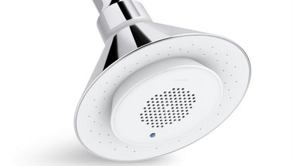 Moxie showerhead with speaker