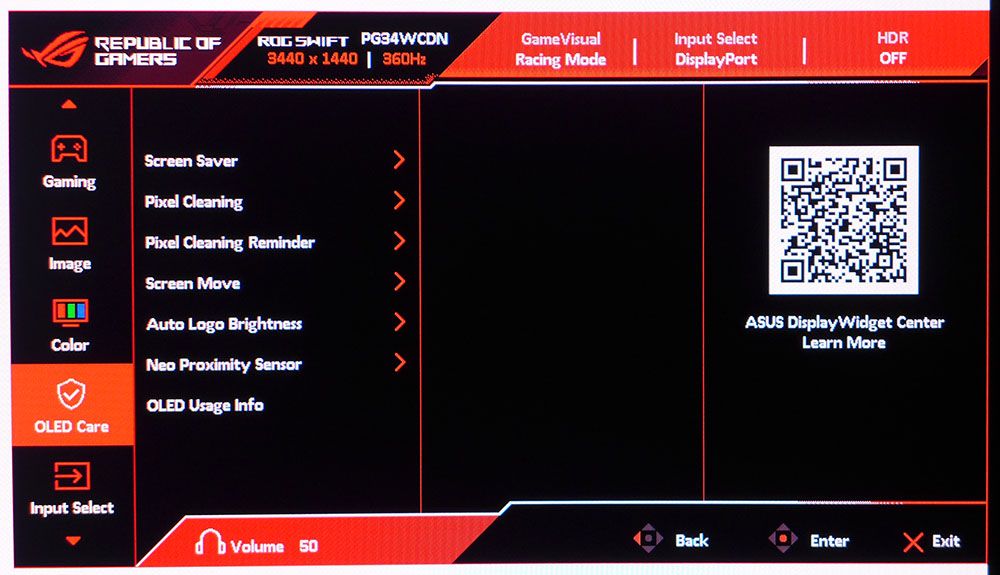 Asus ROG Swift PG34WCDN