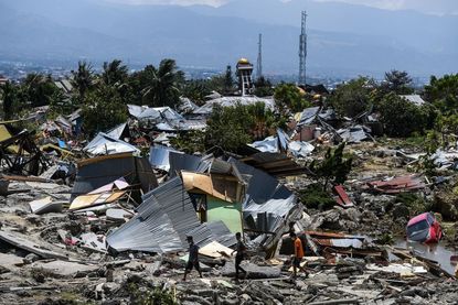 Palu, Indonesia, ravaged by a tsunami and earthquake