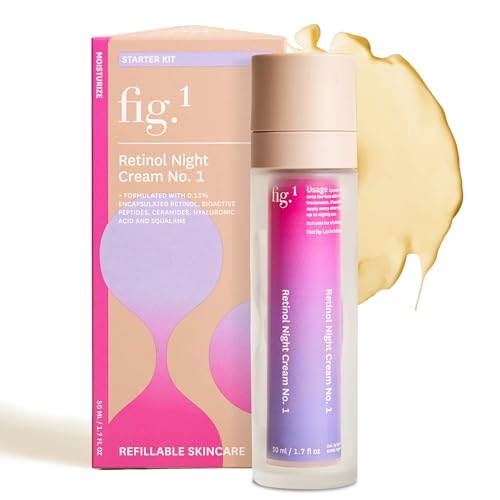 Fig.1 Retinol Night Cream | Face Hydrating Moisturizer With Retinol &amp;amp; Squalane | Night Cream for Women With Sensitive Skin | Dermatologist Tested Wrinkle Reduction | 50ml / 1.7 Fl Oz