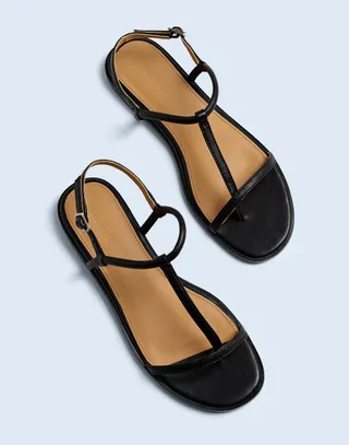The Bev T-Strap Thong Sandal in Leather
