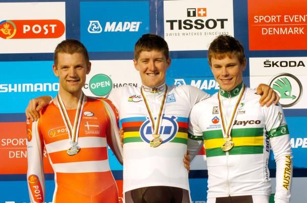 The podium: Quaade, Durbridge and Hepburn