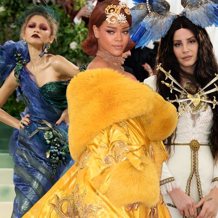 Celebrities on the Met Gala red carpet.