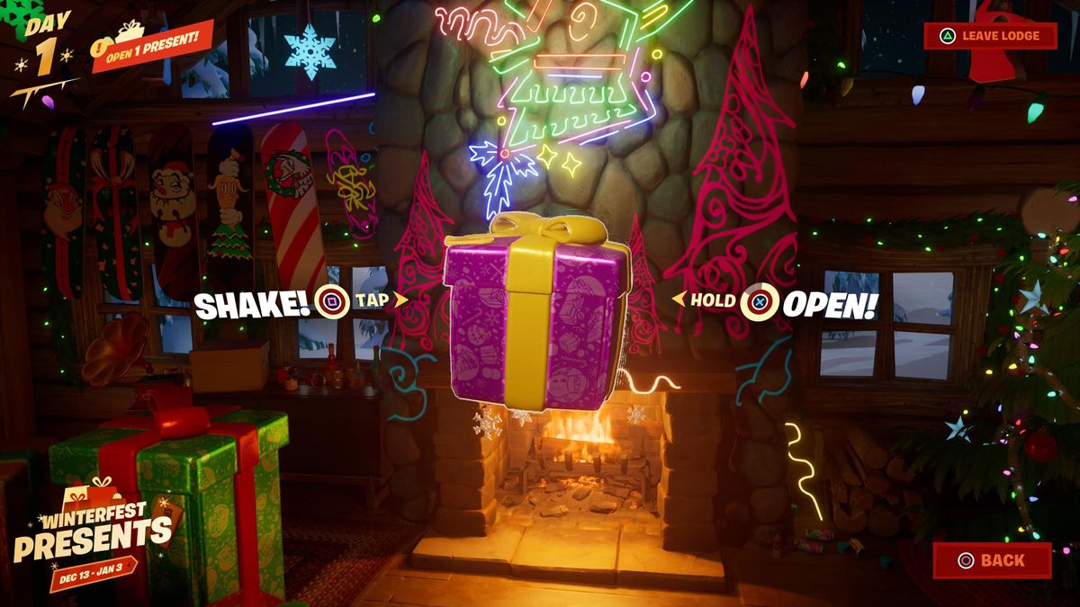 Fortnite Winterfest present opening