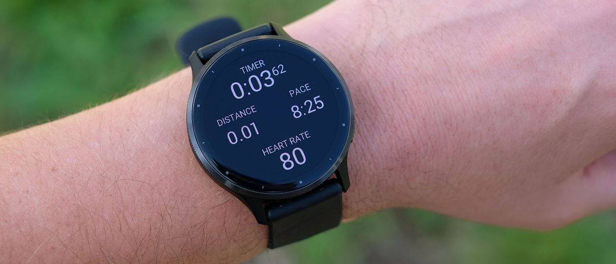 Garmin Venu 3 being tested by our reviewer