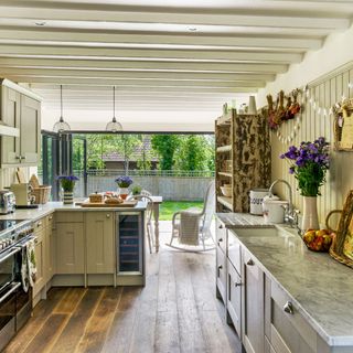 kitchen with open garden