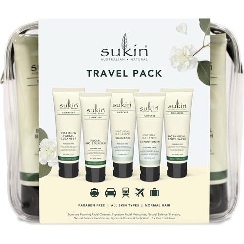 Sukin Signature Travel Pack 5x50ml - Hydrating, Lightweight, Everyday Mix With, for All Skin Types/normal Hair