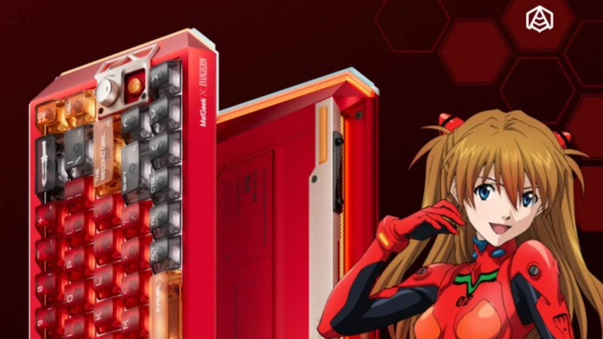 I'm growing impatient for the new Evangelion anime, but this Asuka gaming keyboard helps