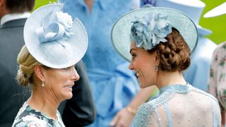 Zara Tindall and Catherine, Duchess of Cambridge attend day one of Royal Ascot at Ascot Racecourse