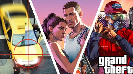 A collage of GTA covers 