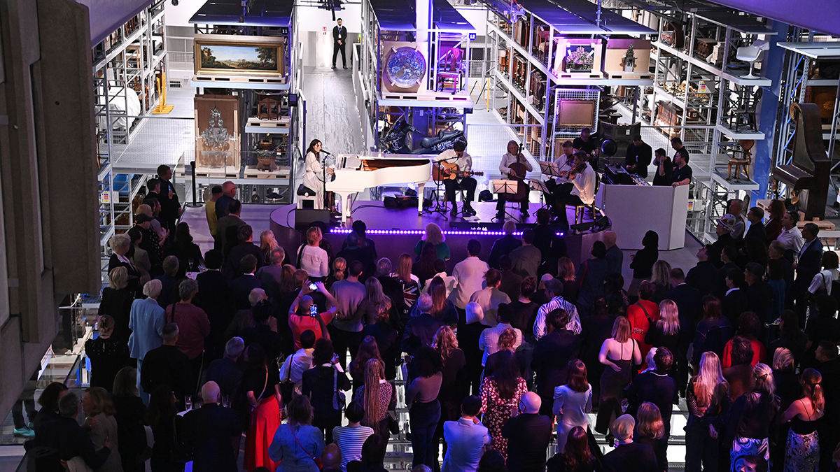 LONDON, ENGLAND - SEPTEMBER 10: Birdy performs at the VIP Opening of the David Bowie Centre, V&amp;A East Storehouse, on September 10, 2025 in London, England. (Photo by Dave Benett/Getty Images for David Bowie Centre at V&amp;A East Storehouse)