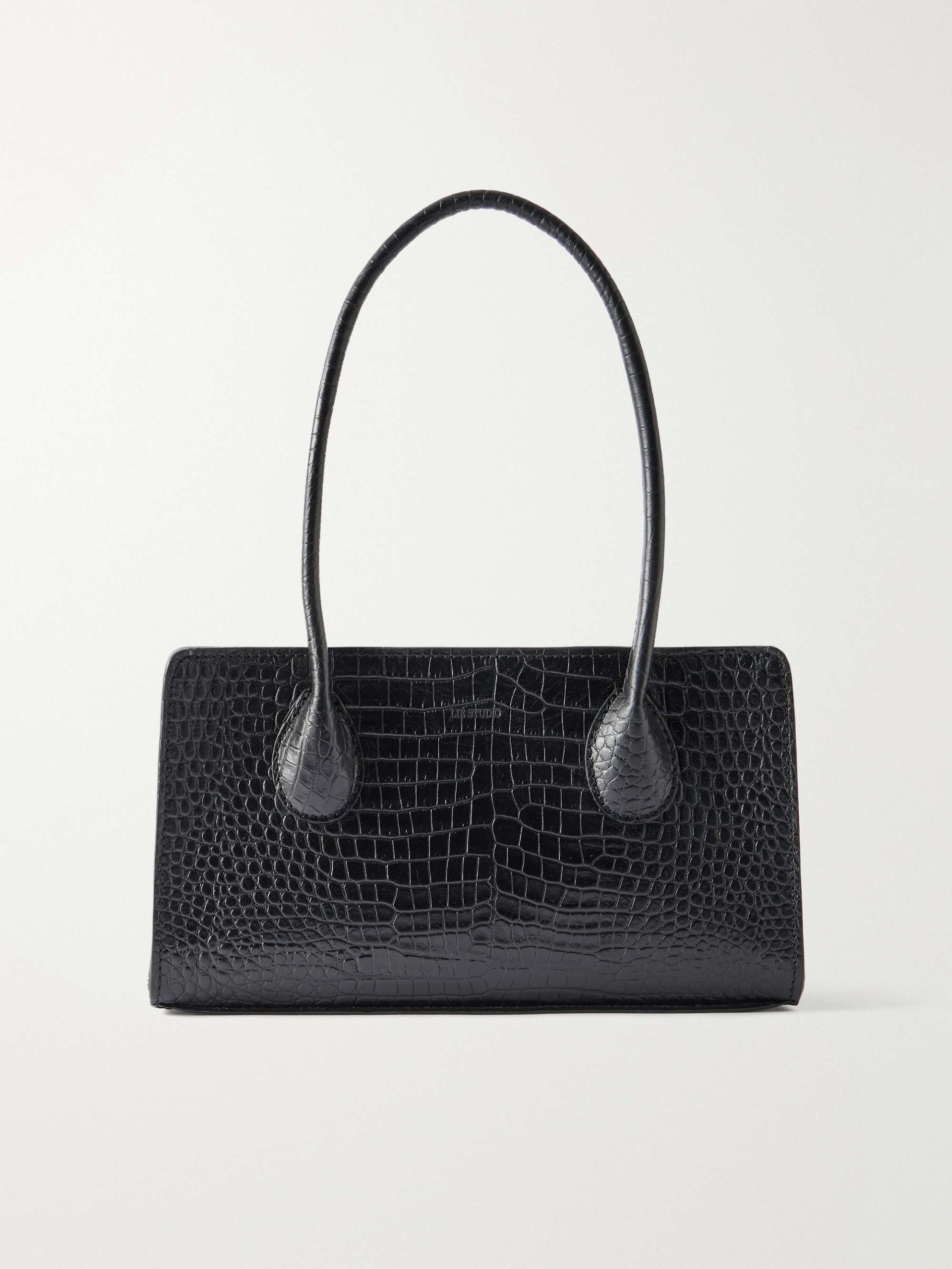 LI&amp;Eacute; STUDIO The Lou Croc-Effect Leather Shoulder Bag