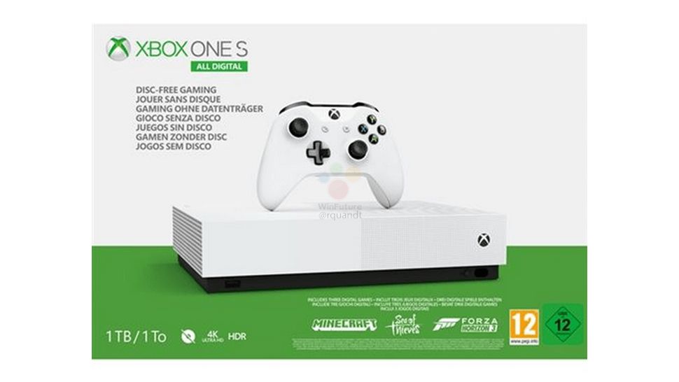 Xbox One S all digital leak
