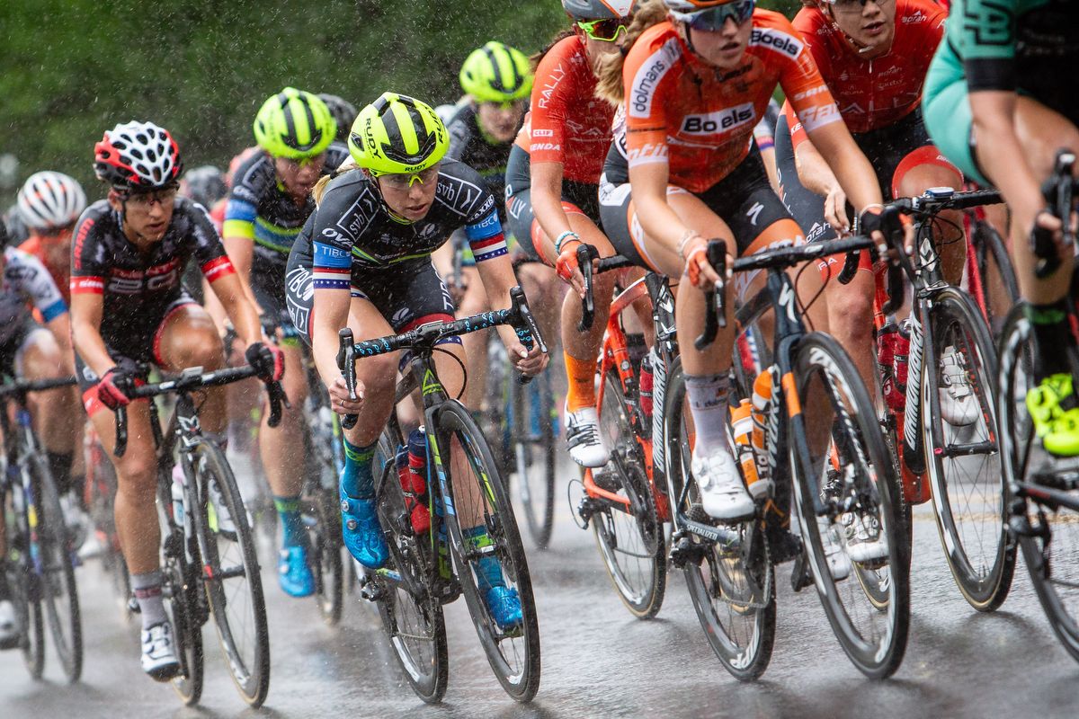 Tibco-Silicon Valley Bank's Kendall Ryan in the bunch at the US Pro Criterium