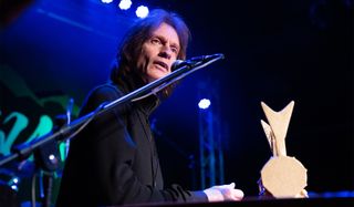 Chris Impellitteri is inducted into the Metal Hall of Fame during the 6th Annual Metal Hall Of Fame Charity Gala at The Canyon on January 26, 2023 in Agoura Hills, California.