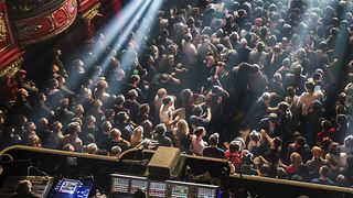 A generic shot of a crowd as a gig