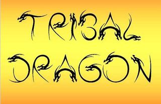 Free tattoo fonts: Tribal Dragon