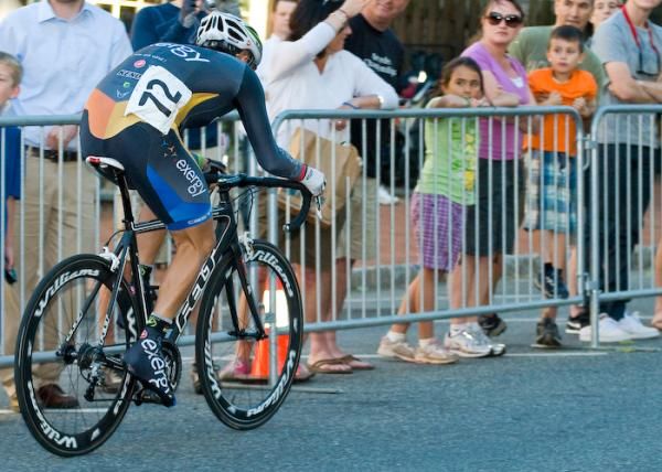 The three man break is now down to just Andres Diaz (Team Exergy)