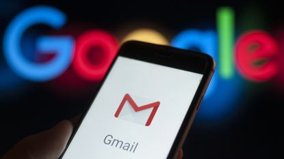 Gmail app opening on a smartphone
