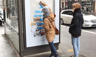 paper art billboard