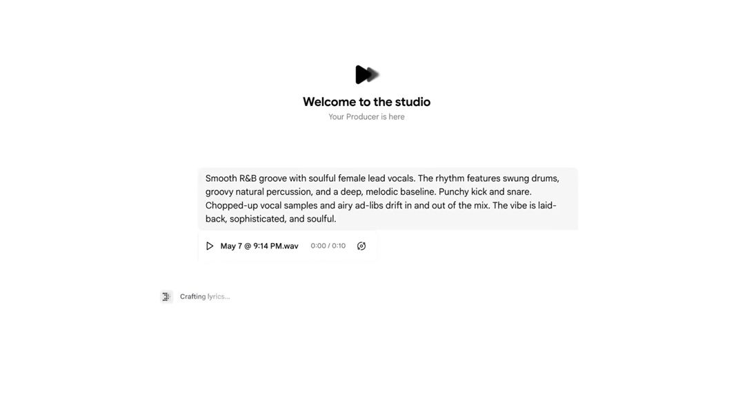 Google Flow Music lets users describe the song they want to be created, including instruments and more, before letting the AI generate its lyrics for the final product.