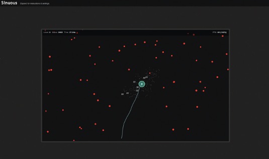 El Hattab's game Sinuous was made for the 10k Apart competition, which challenged developers to build a web app in under 10Kb. It took home the grand prize