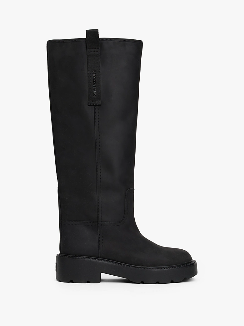 Tommy Hilfiger, Leather Knee High Cleat Boots