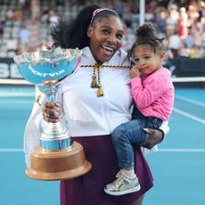 Serena Williams with her daughter Olympia.