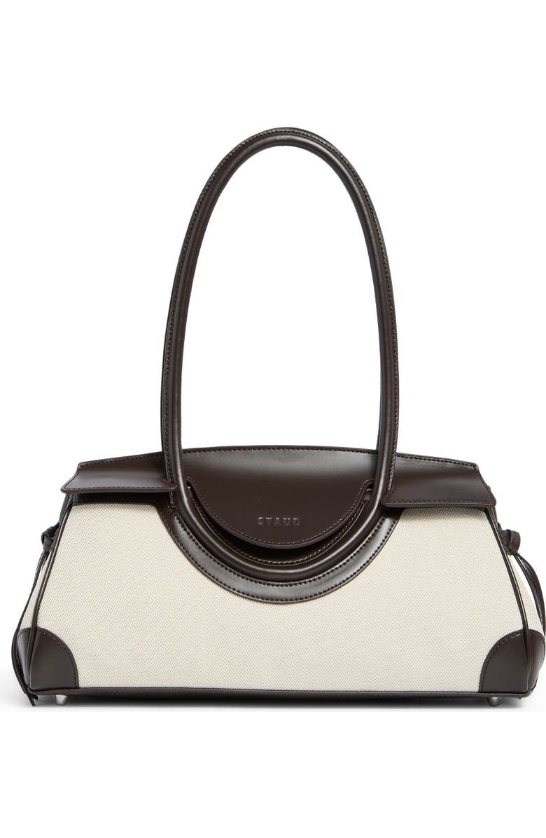 Maude Canvas & Leather Shoulder Bag