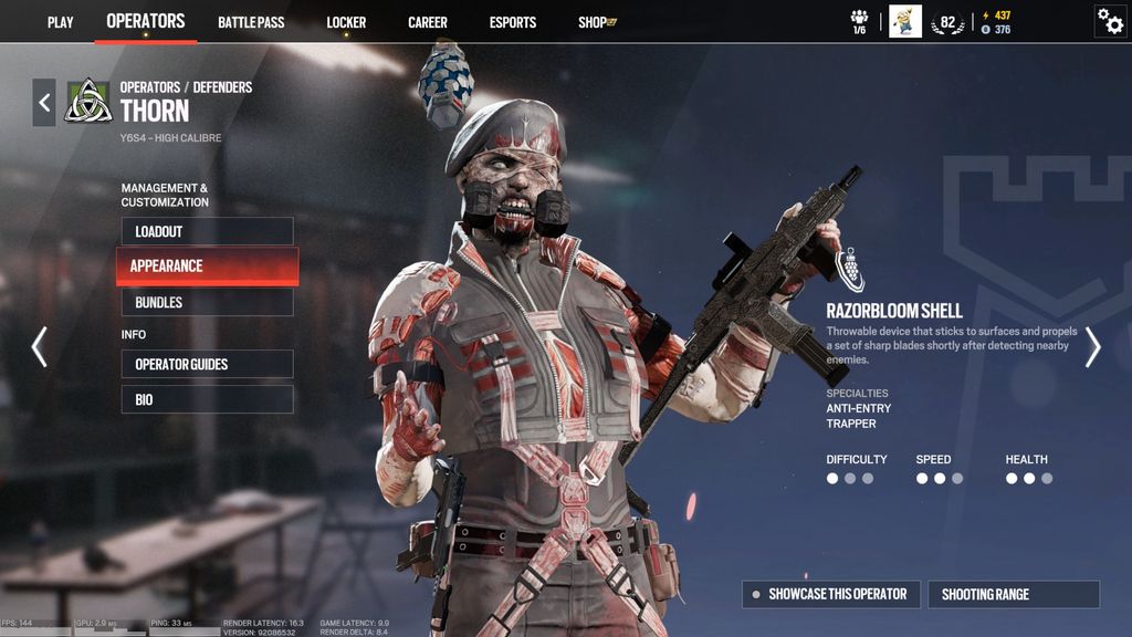 Rainbow Six Siege screenshot of operator costume.