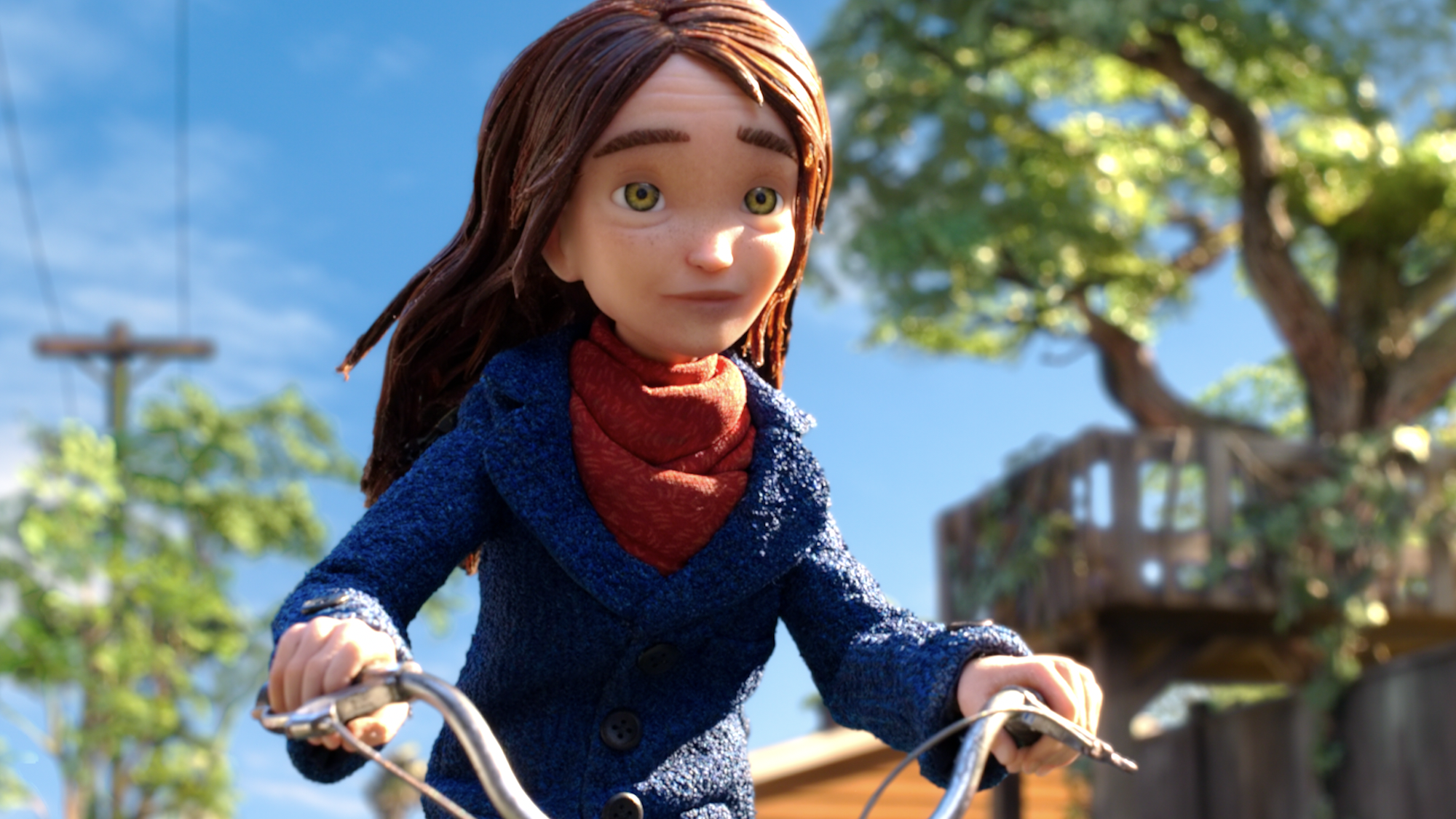 Prue on a bicycle in Wildwood 