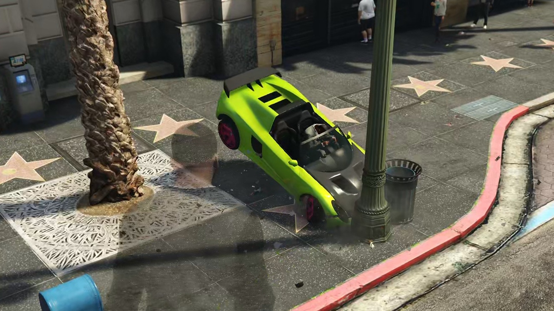 A car goes wild.