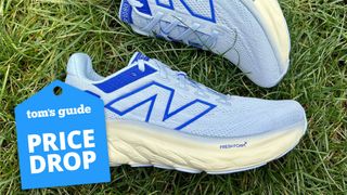 New Balance 1080v13 running shoes on grass