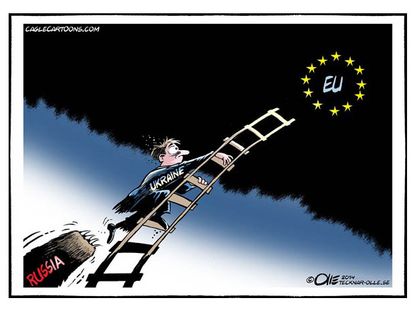 Political cartoon Ukraine EU