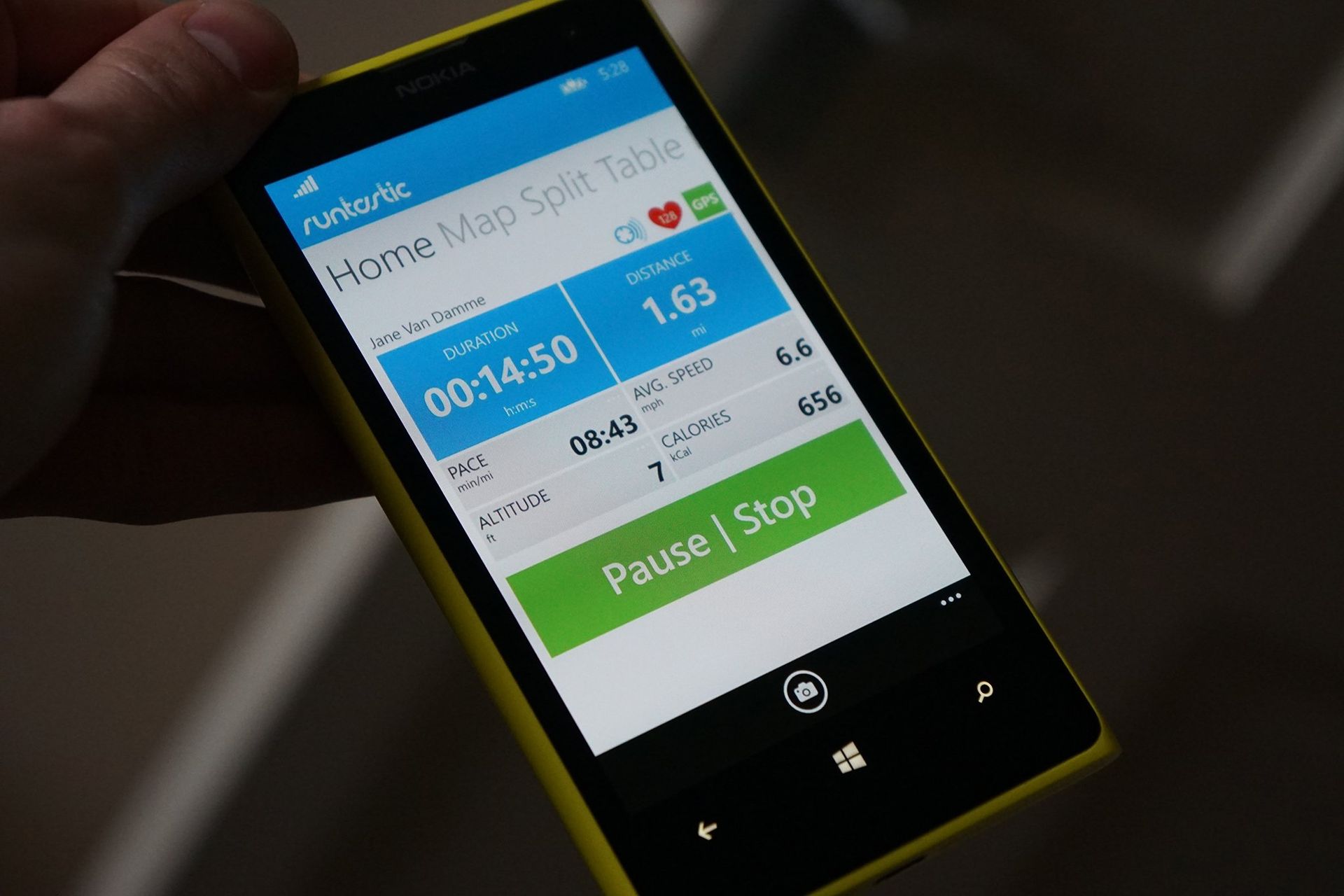 Run app on the phone. Run app on the phone