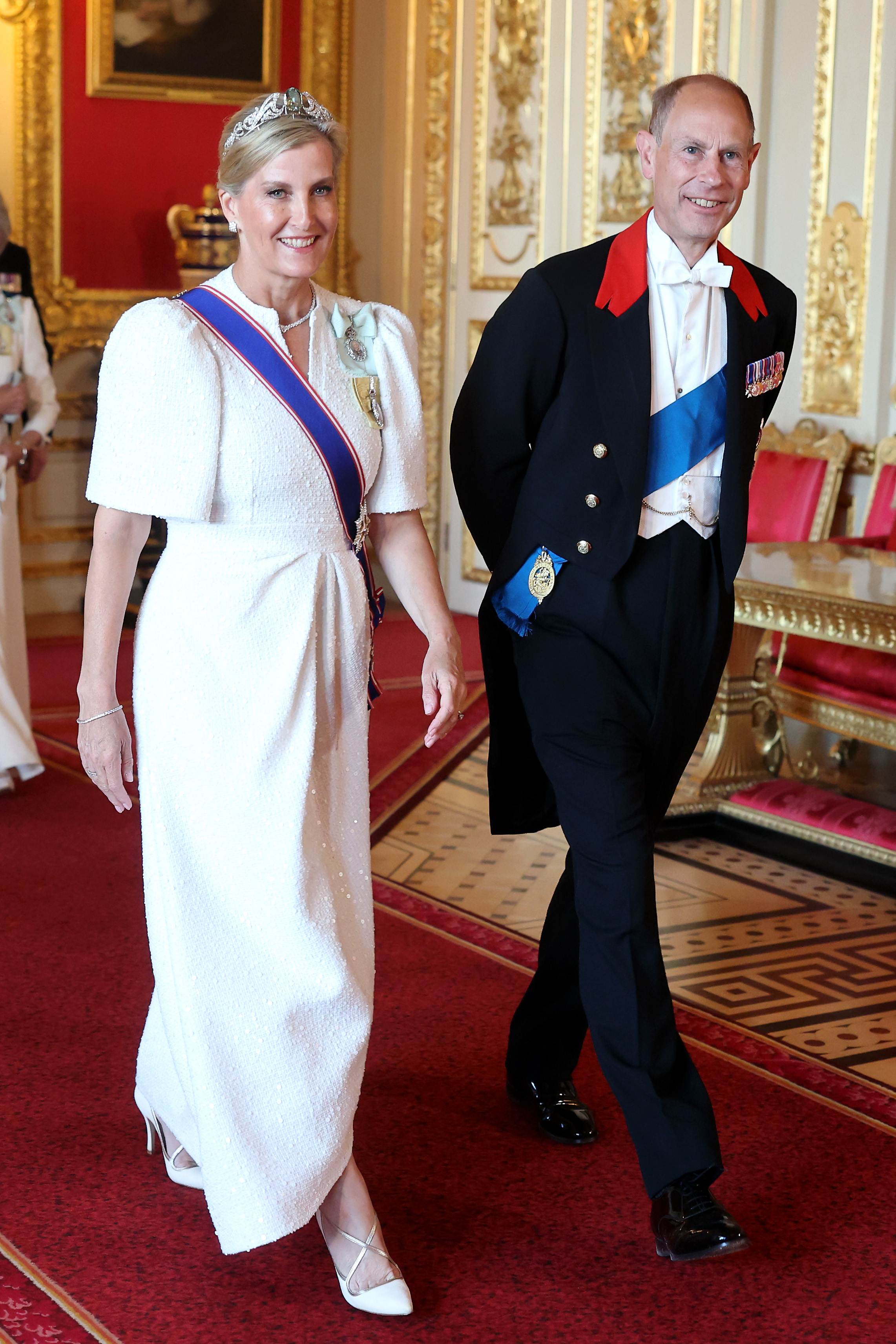 Duchess Sophie and Prince Edward at a state banquet