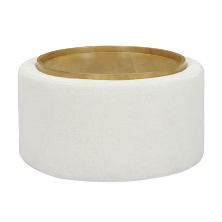 Beautiful Drew Stowaway Coffee Table With Storage by Drew Barrymore, Cream