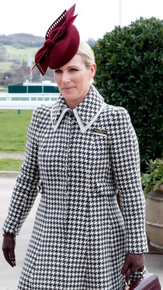 Zara Tindall attends day 2 'Ladies Day' of the Cheltenham Festival 2020 at Cheltenham Racecourse on March 11, 2020