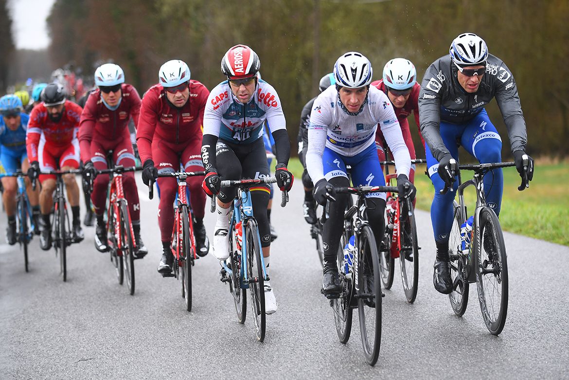 Julien Alaphilippe with his Quick-Step Floors team